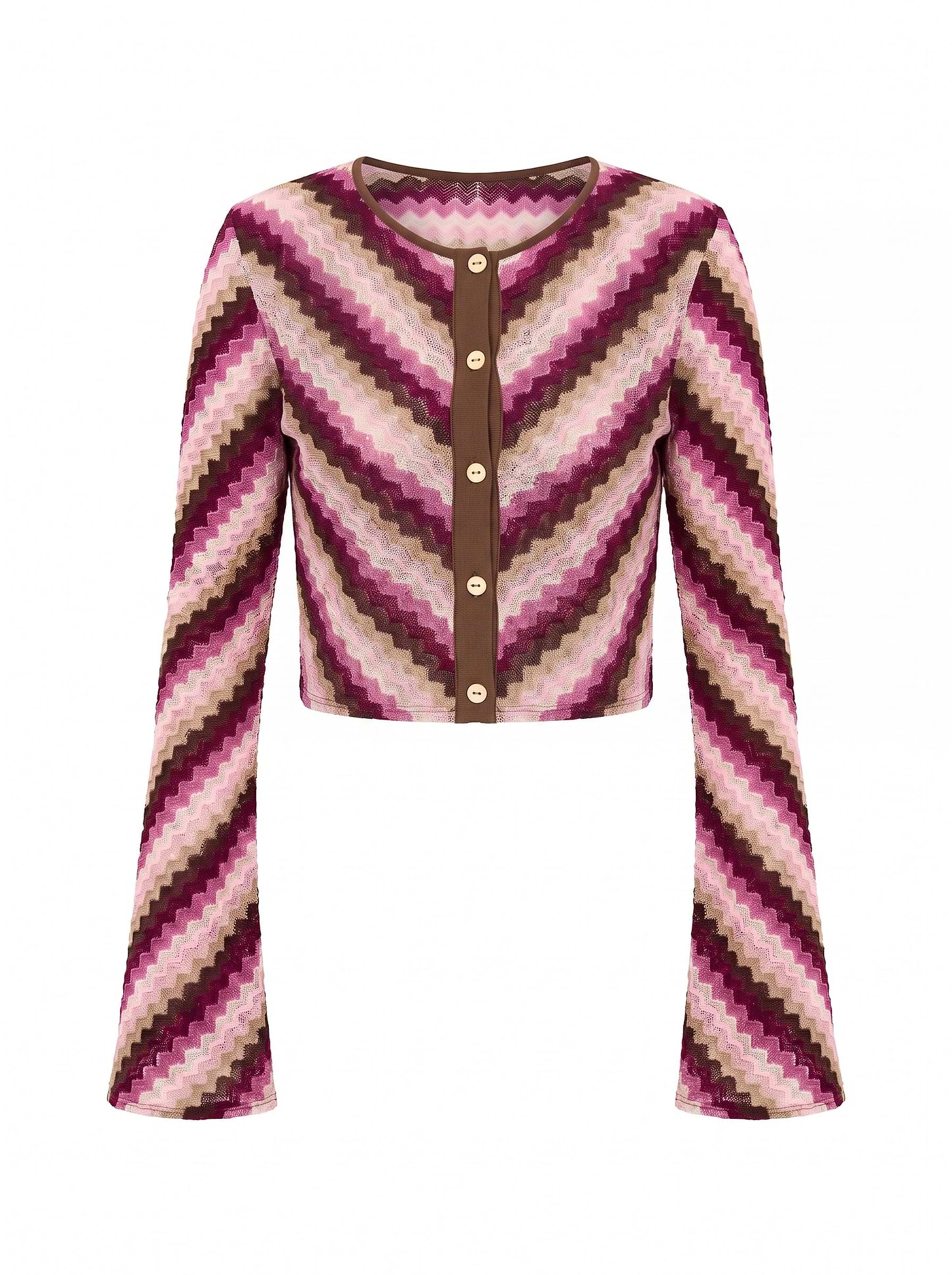 MADDY CHEVRON KNIT - CARDIGAN