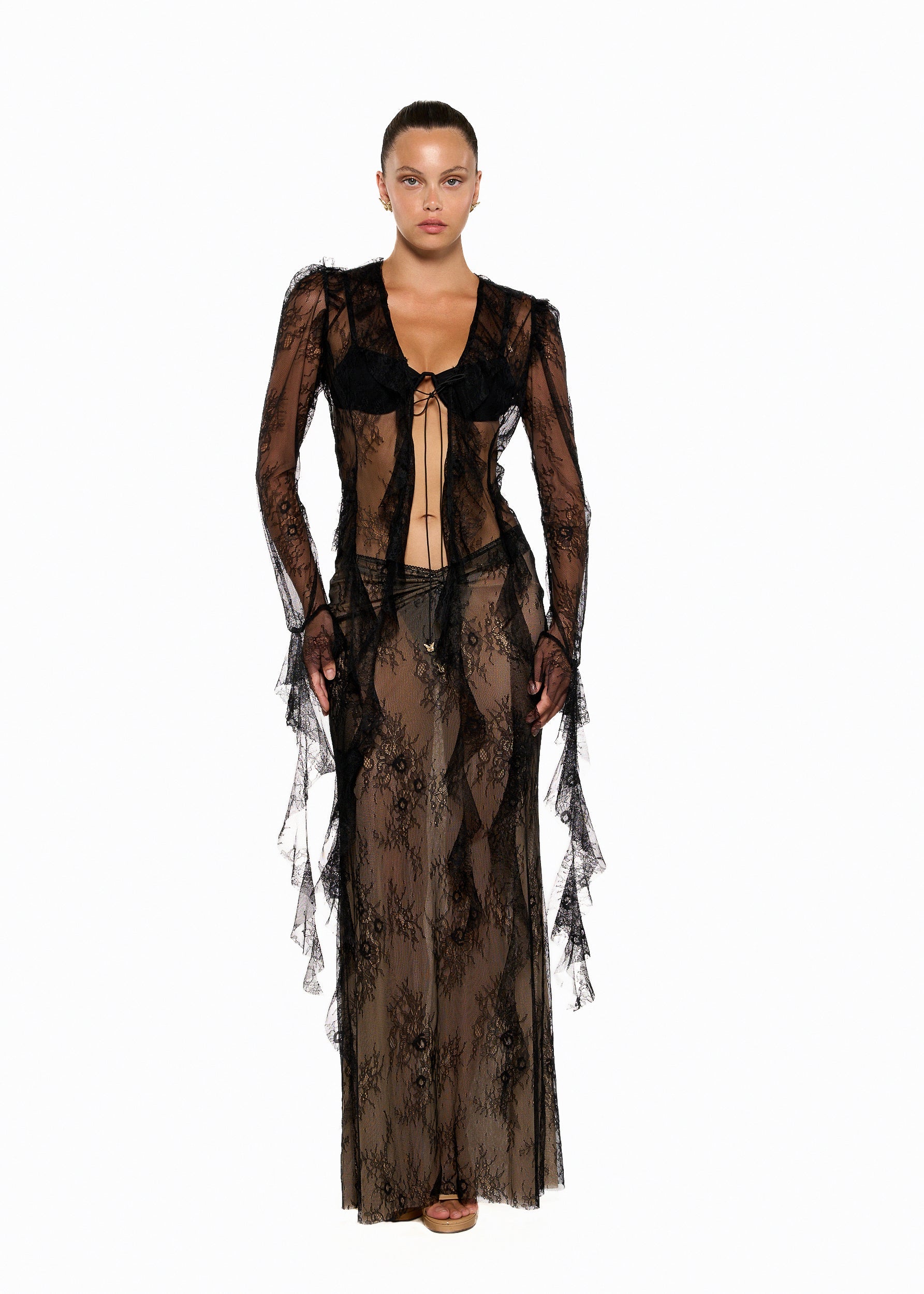 ALANA BLACK LACE - SHIRT