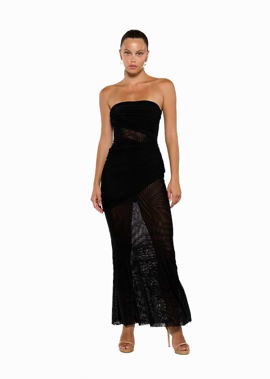 שמלות ערב AQUALINA BLACK - DRESS