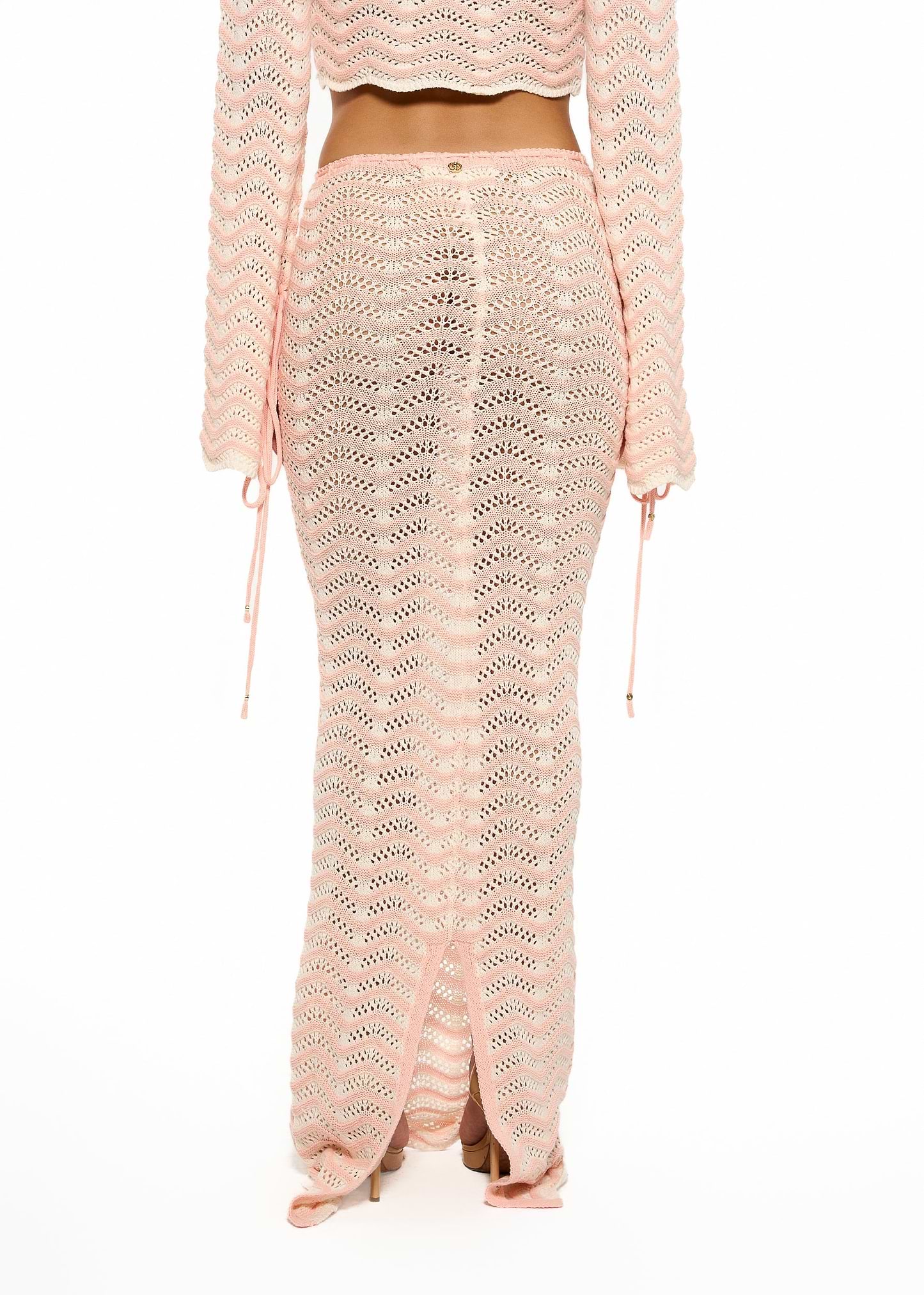 MIANA KNITTED PINK STRIPES - SKIRT