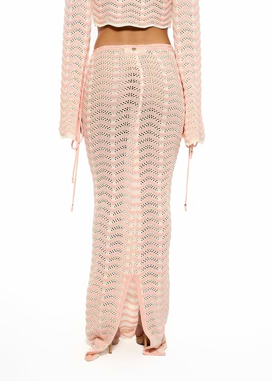 MIANA KNITTED PINK STRIPES - SKIRT