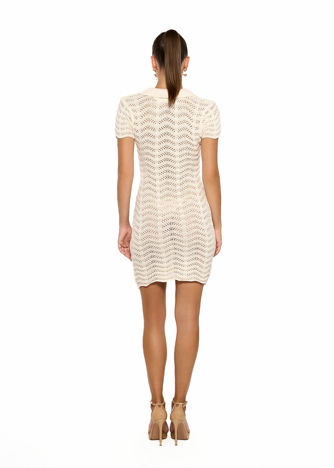 COCO KNITTED IVORY STRIPES - MINI DRESS – Bananhot