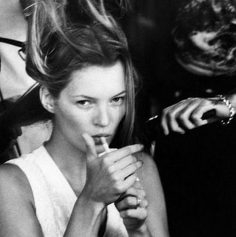 How did smoking affect Kate Moss?