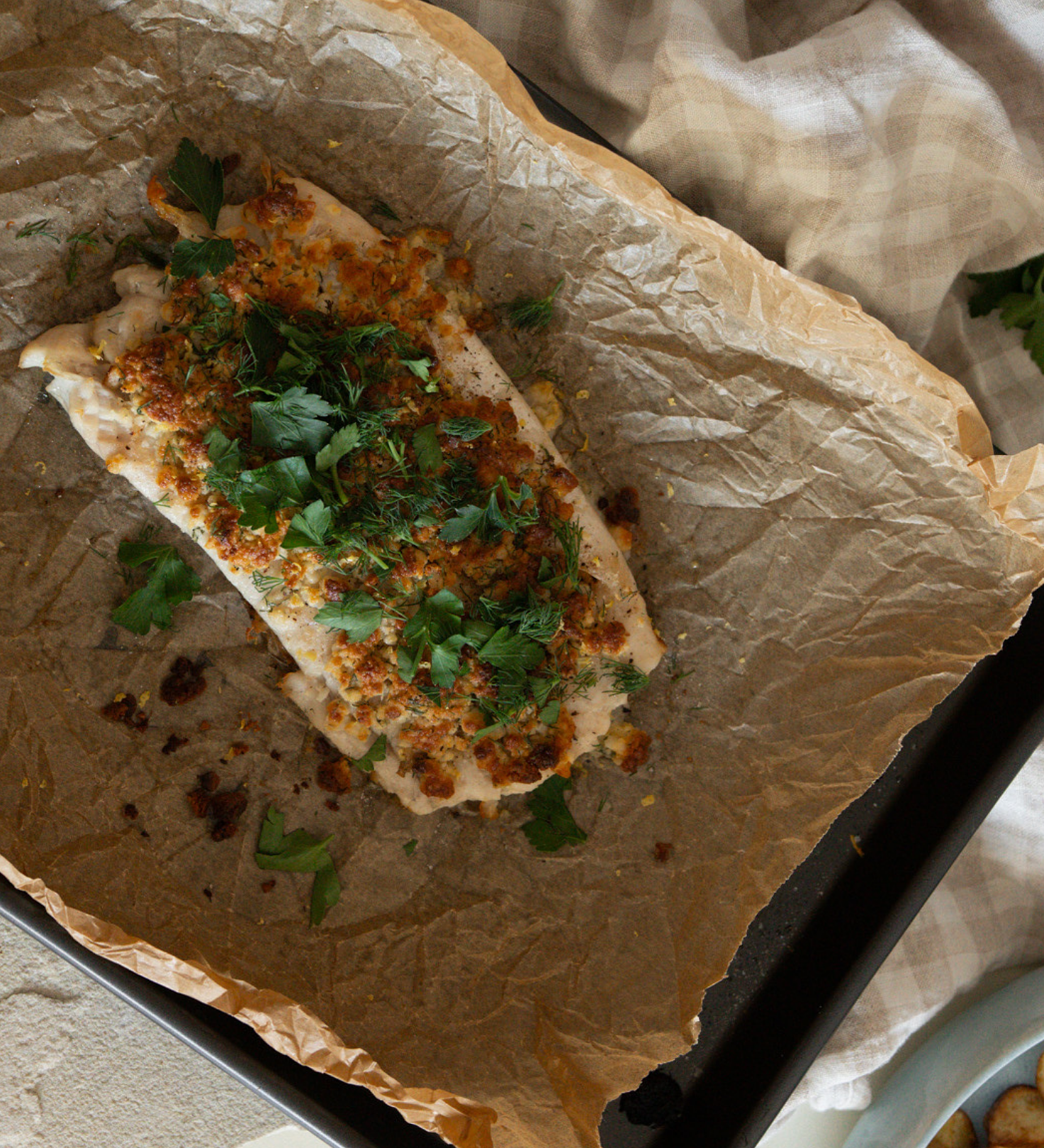 High protein & Brain-boosting Macadamia Crusted Barramundi