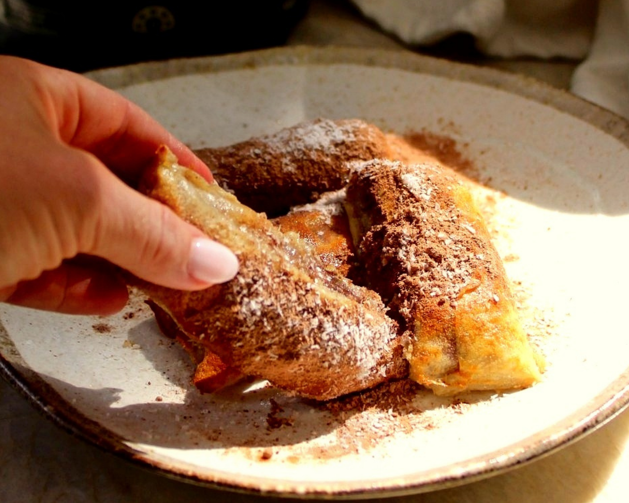 Choc Banana Hand Roll