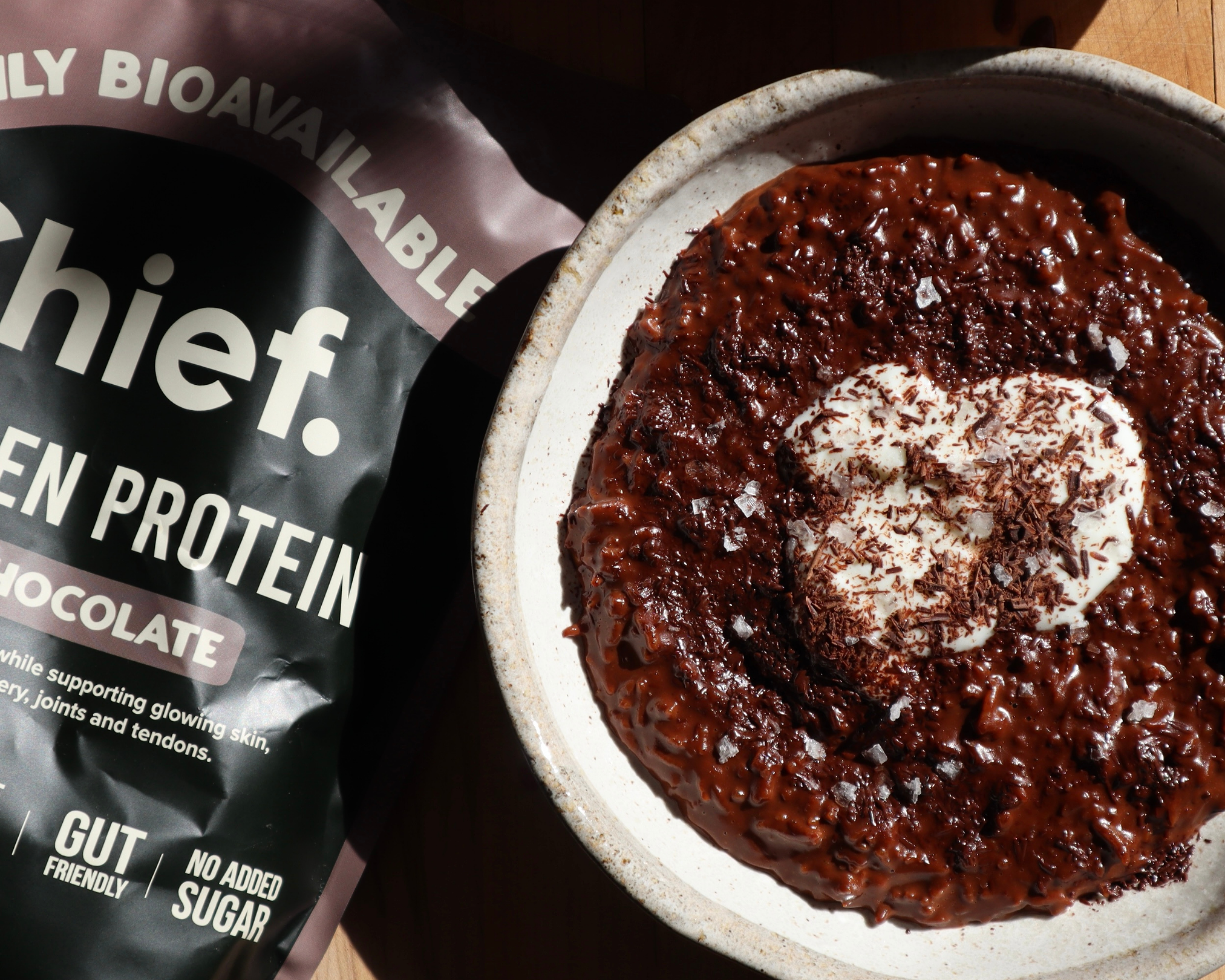 Chocolate Ginger Collagen Rice Pudding