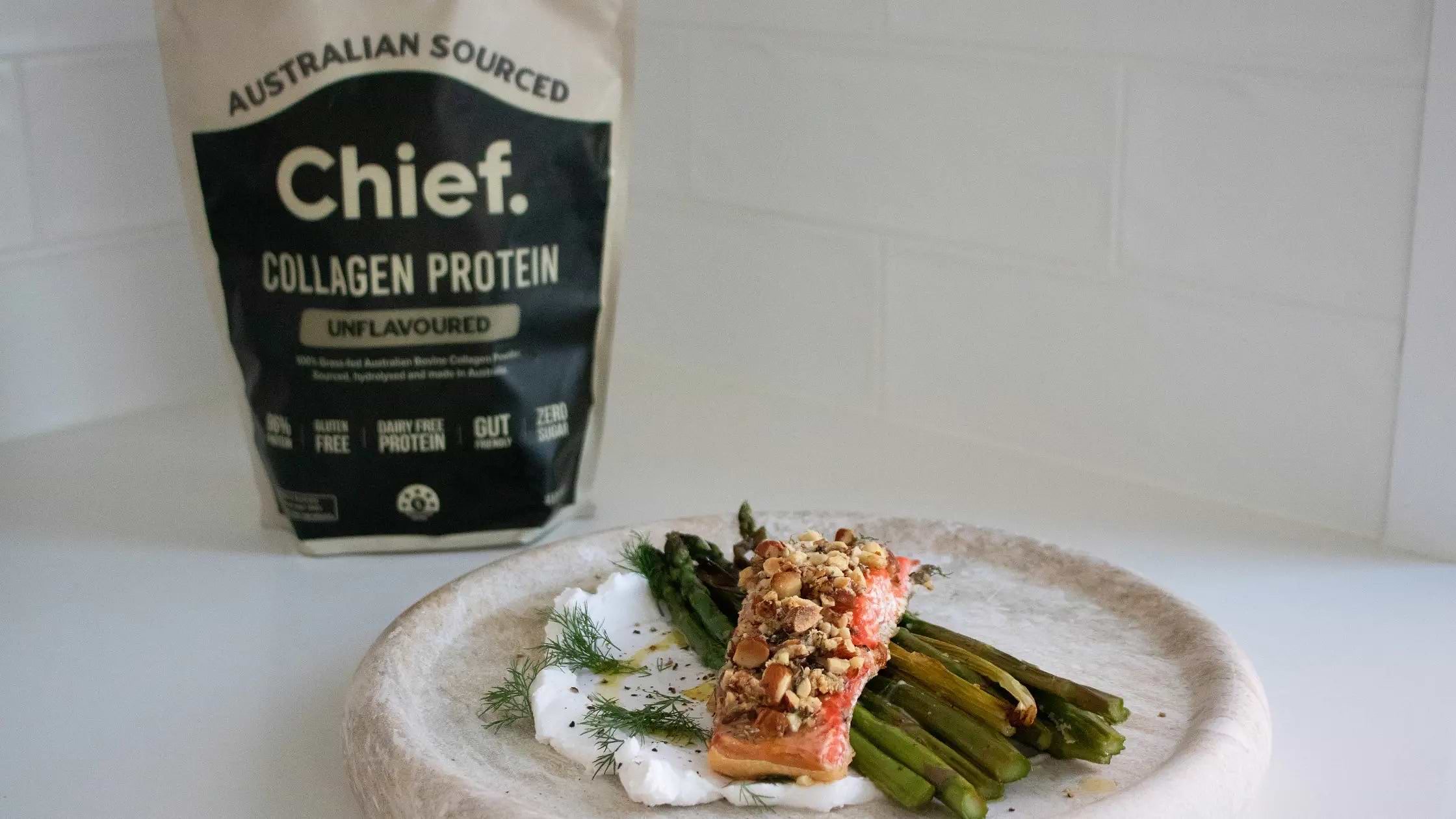 Crispy Collagen Crusted Salmon - Chief Nutrition