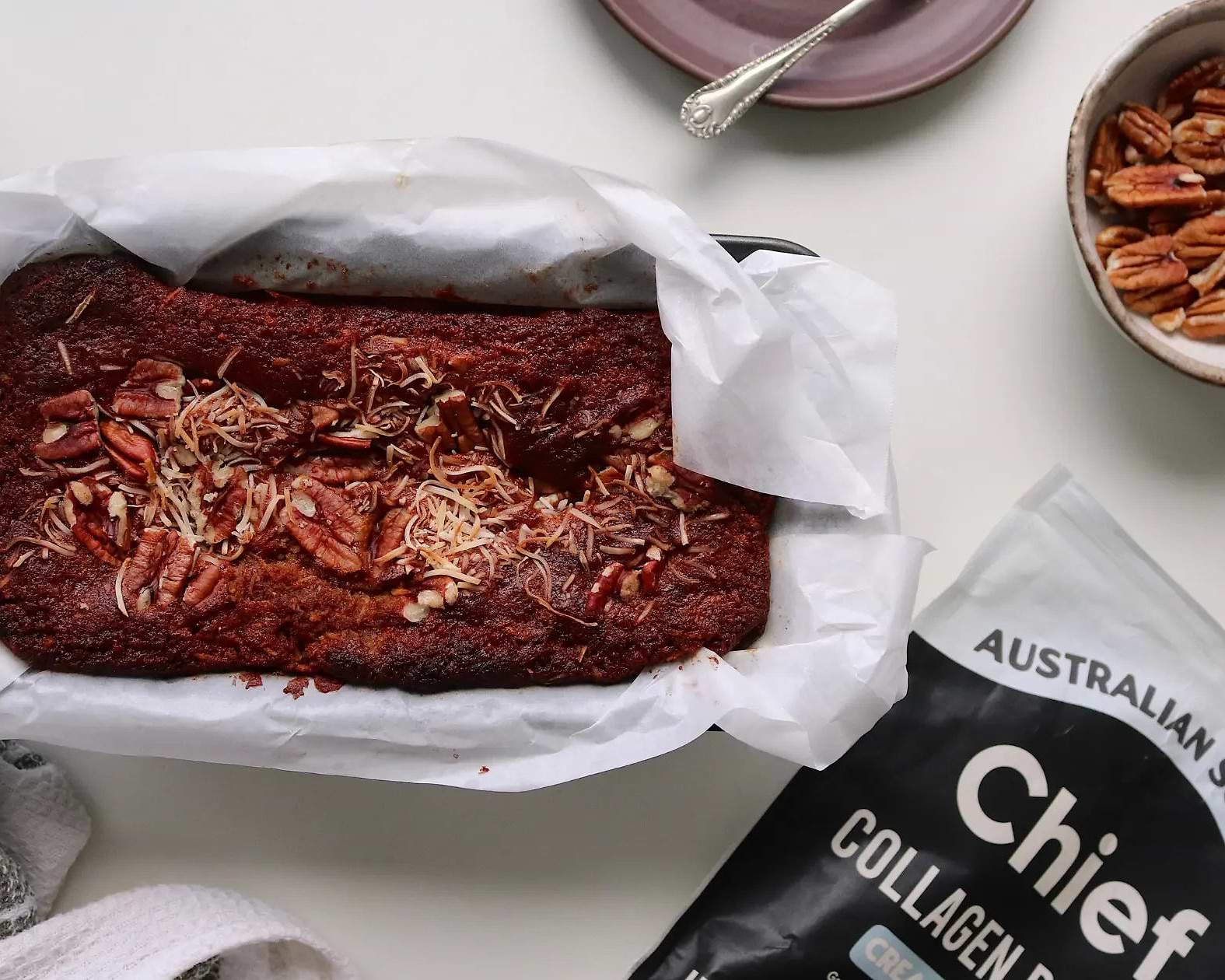 Gluten Free Collagen + Pecan Banana Bread - Chief Nutrition