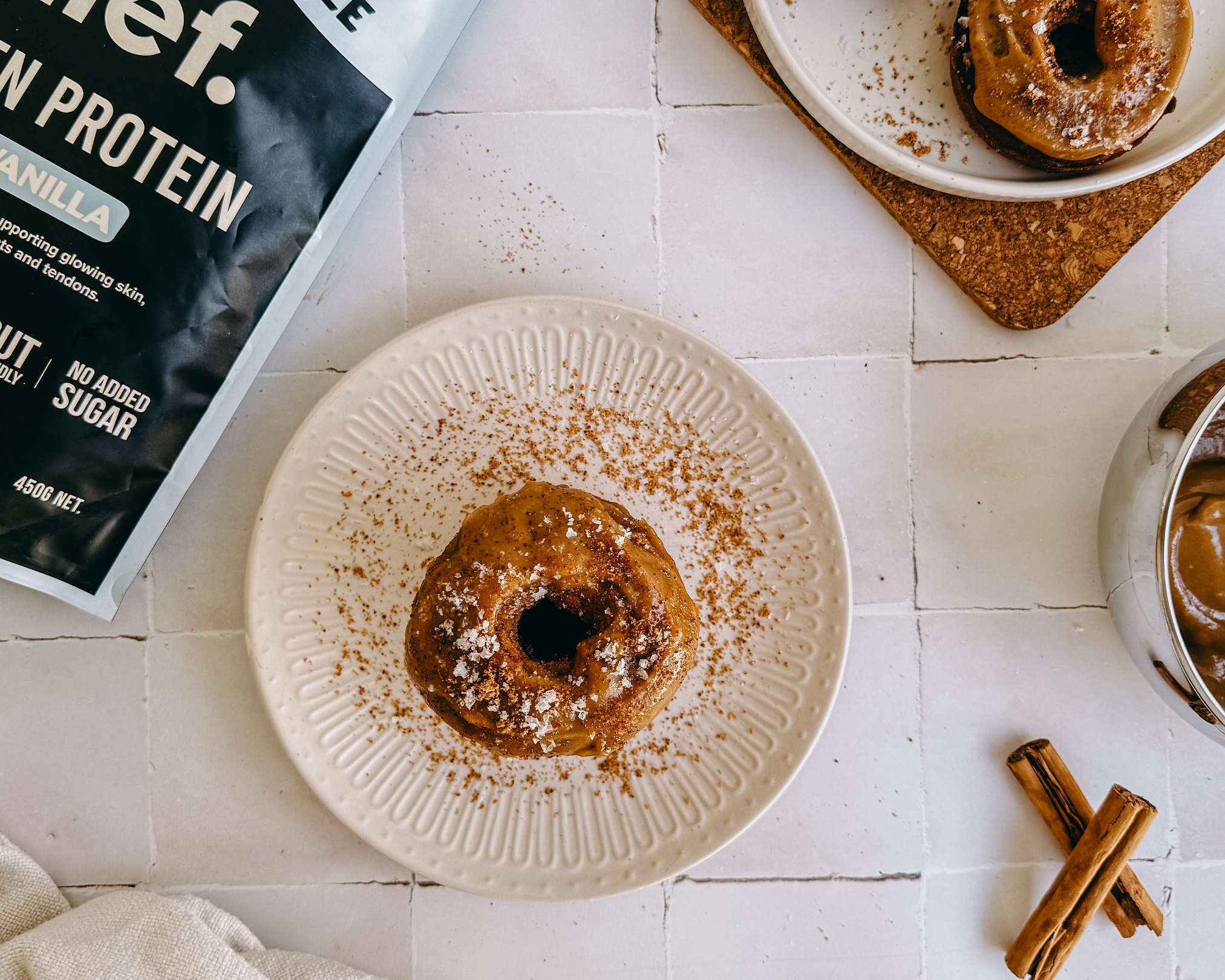 Salted Caramel Protein Donuts
