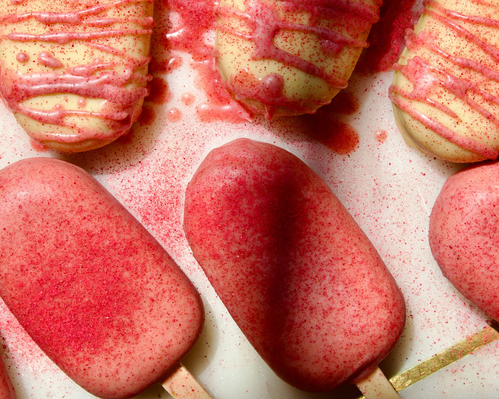 Strawberries & Cream Popsicles