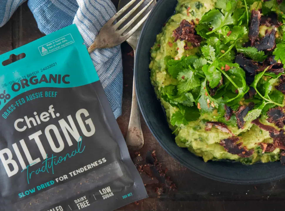 Creamy Guacamole with Biltong - Chief Nutrition