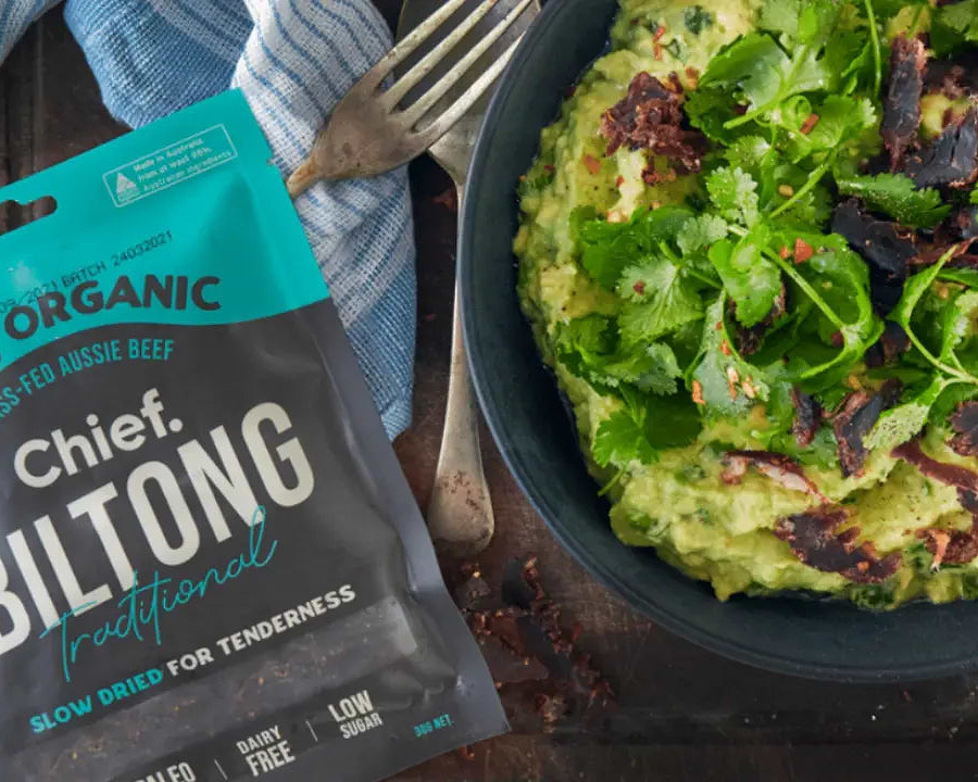 Creamy Guacamole with Biltong - Chief Nutrition