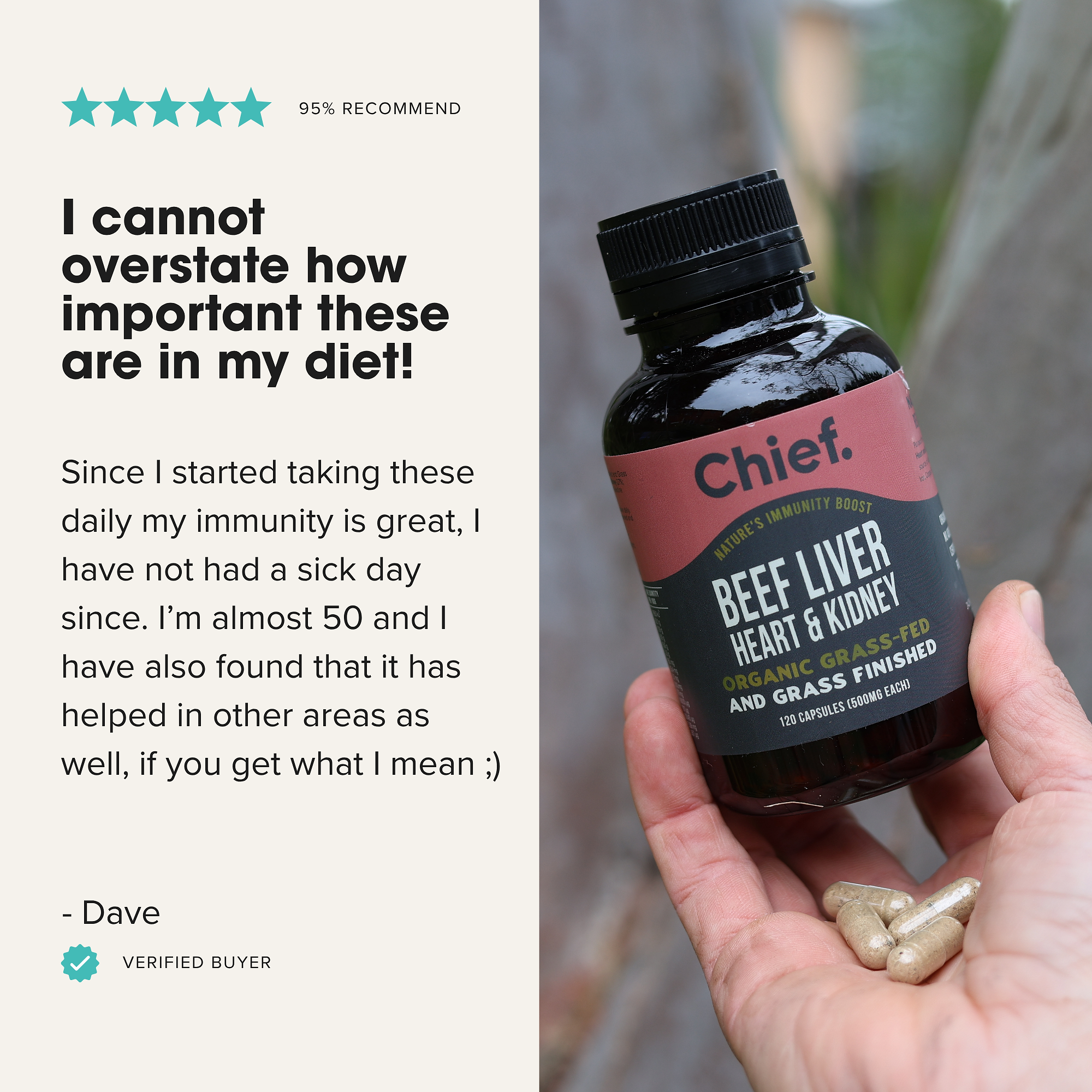 Organic Beef Liver, Heart & Kidney (Immunity)