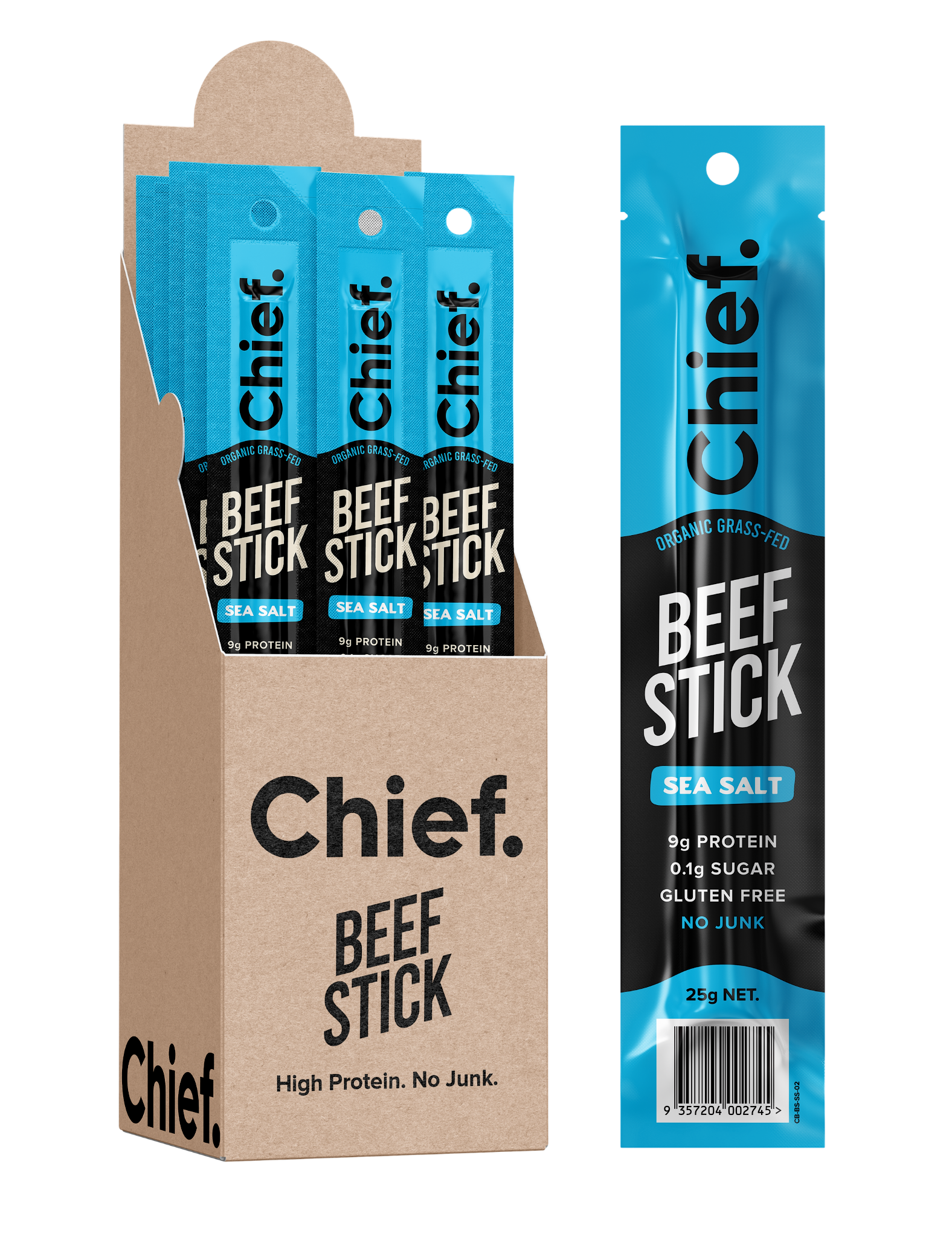 Organic Beef Sticks - Sea Salt