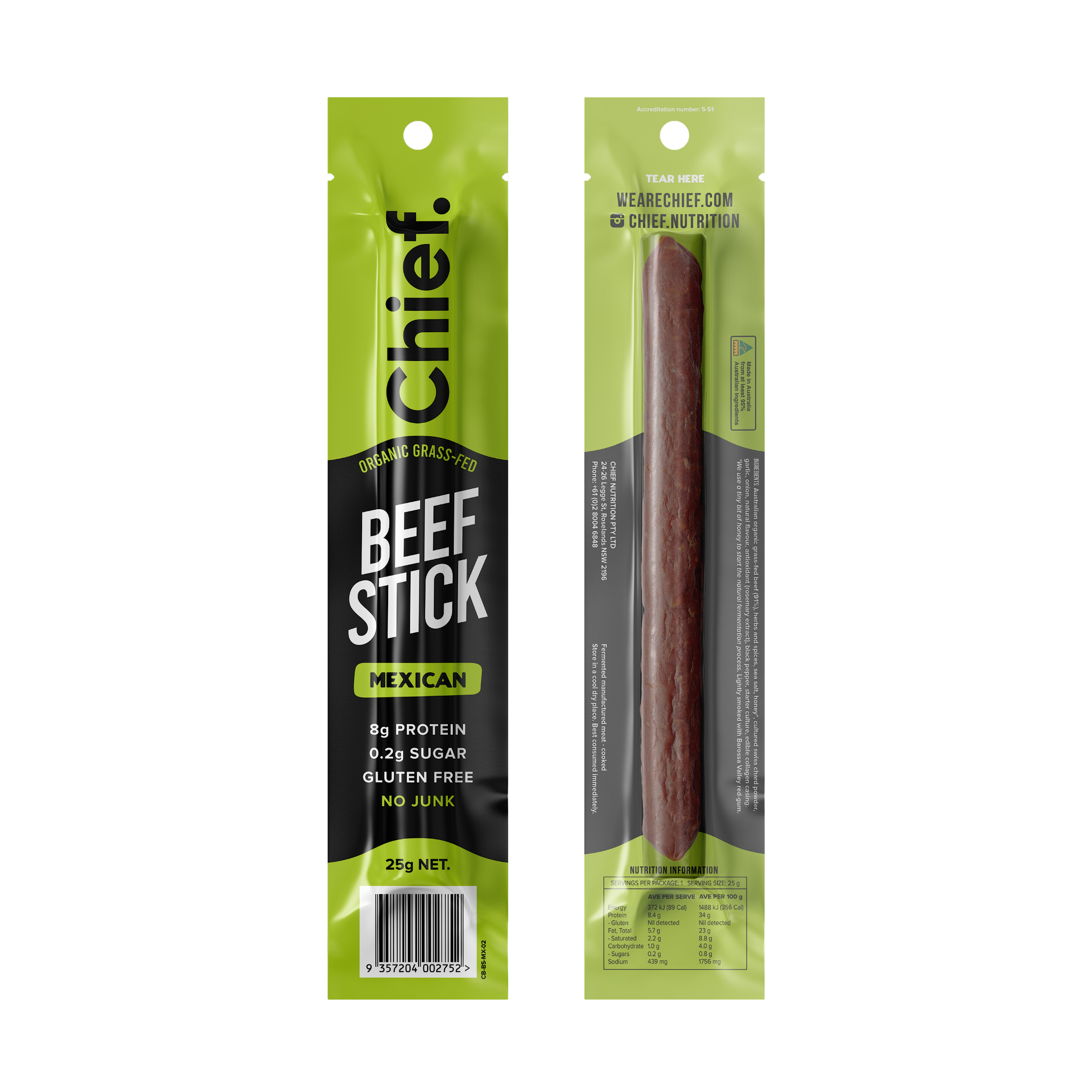 Organic Beef Stick - Single