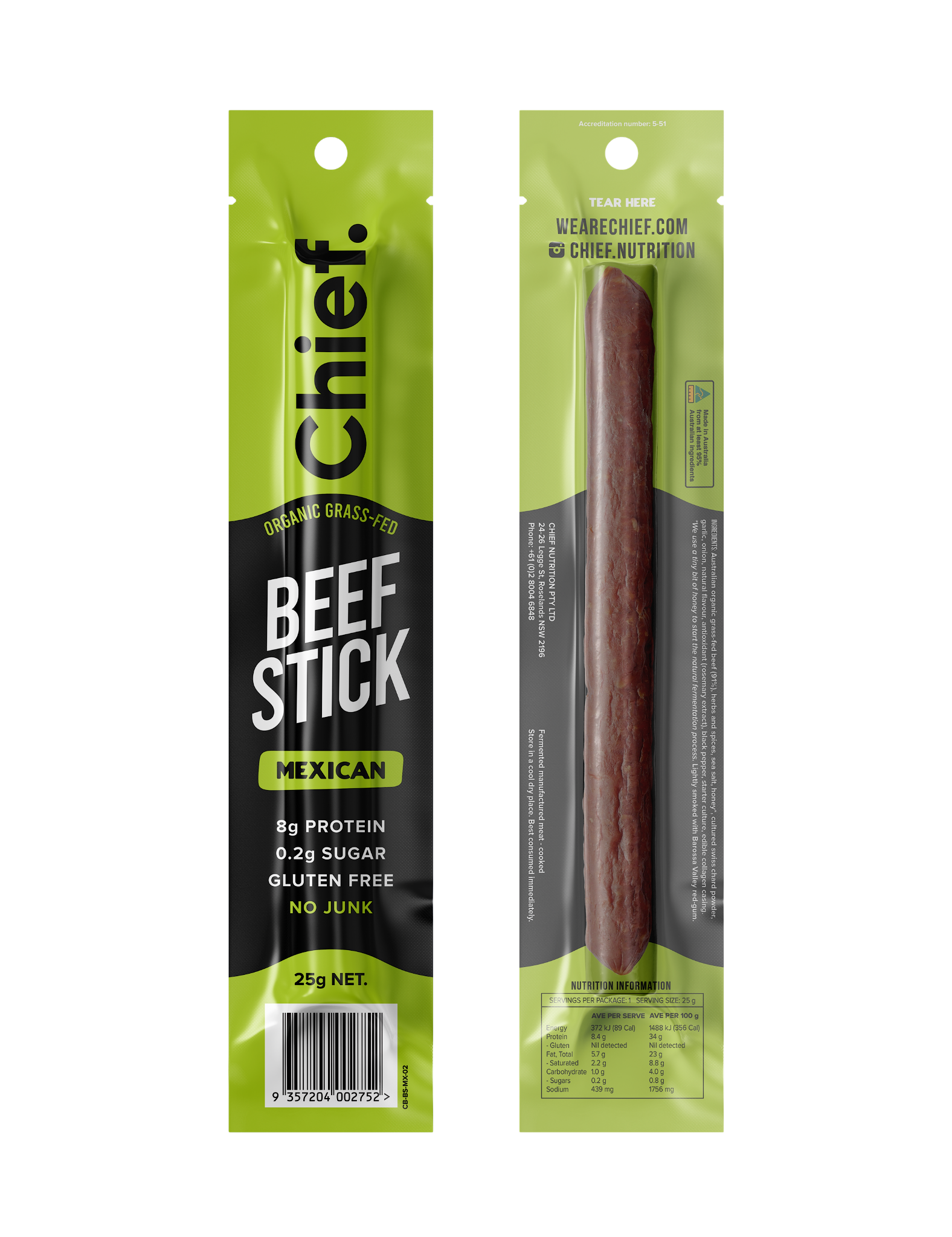 Organic Beef Stick - Single
