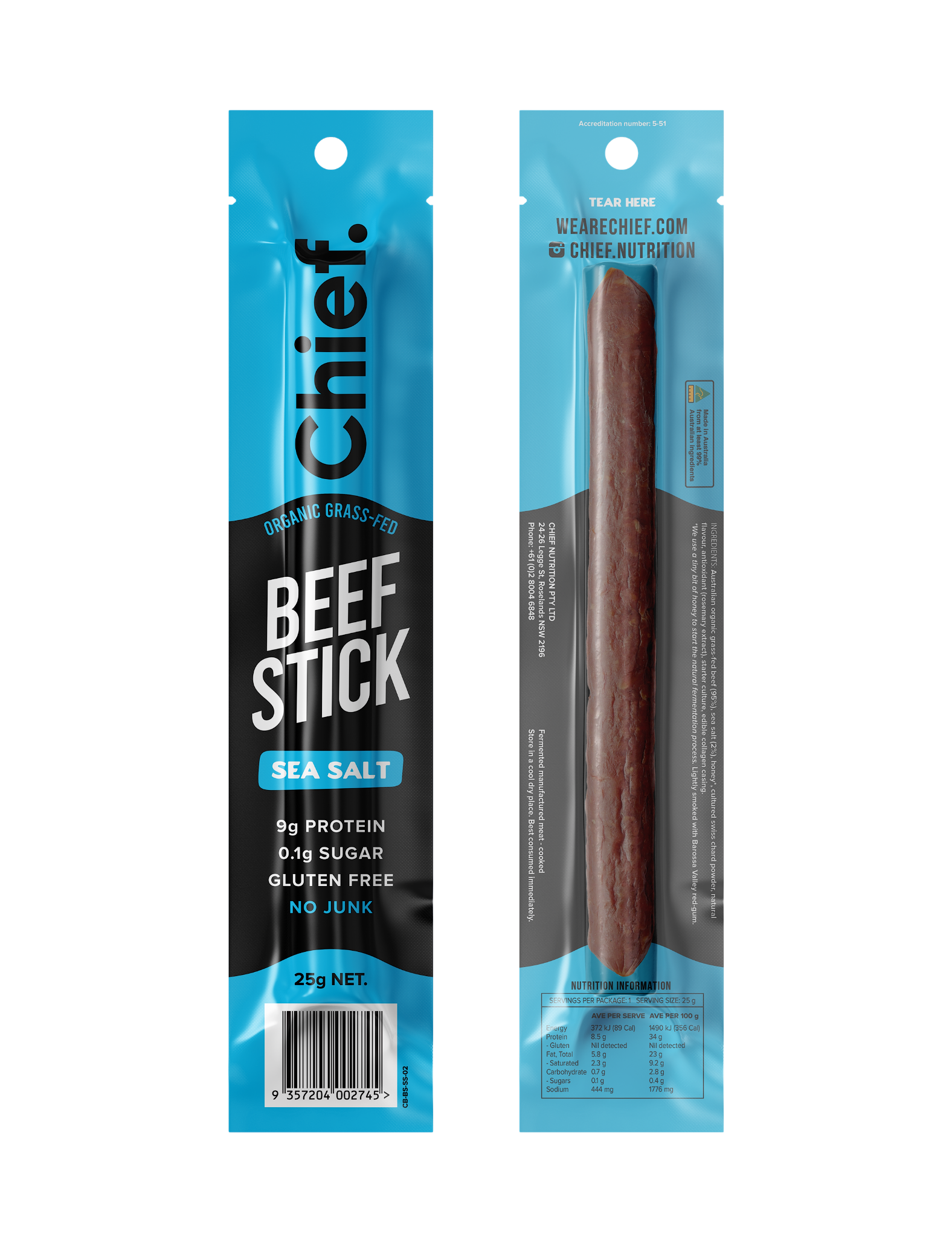 Organic Beef Stick - Single