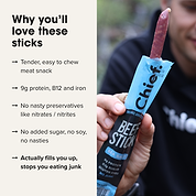 Organic Beef Sticks - Sea Salt