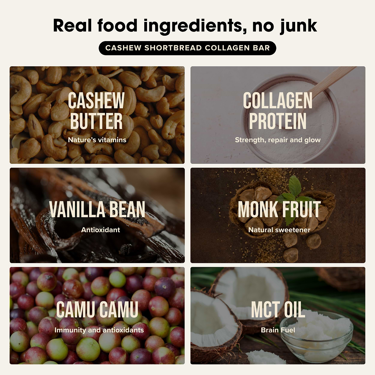 Collagen Protein Bar - Cashew Shortbread