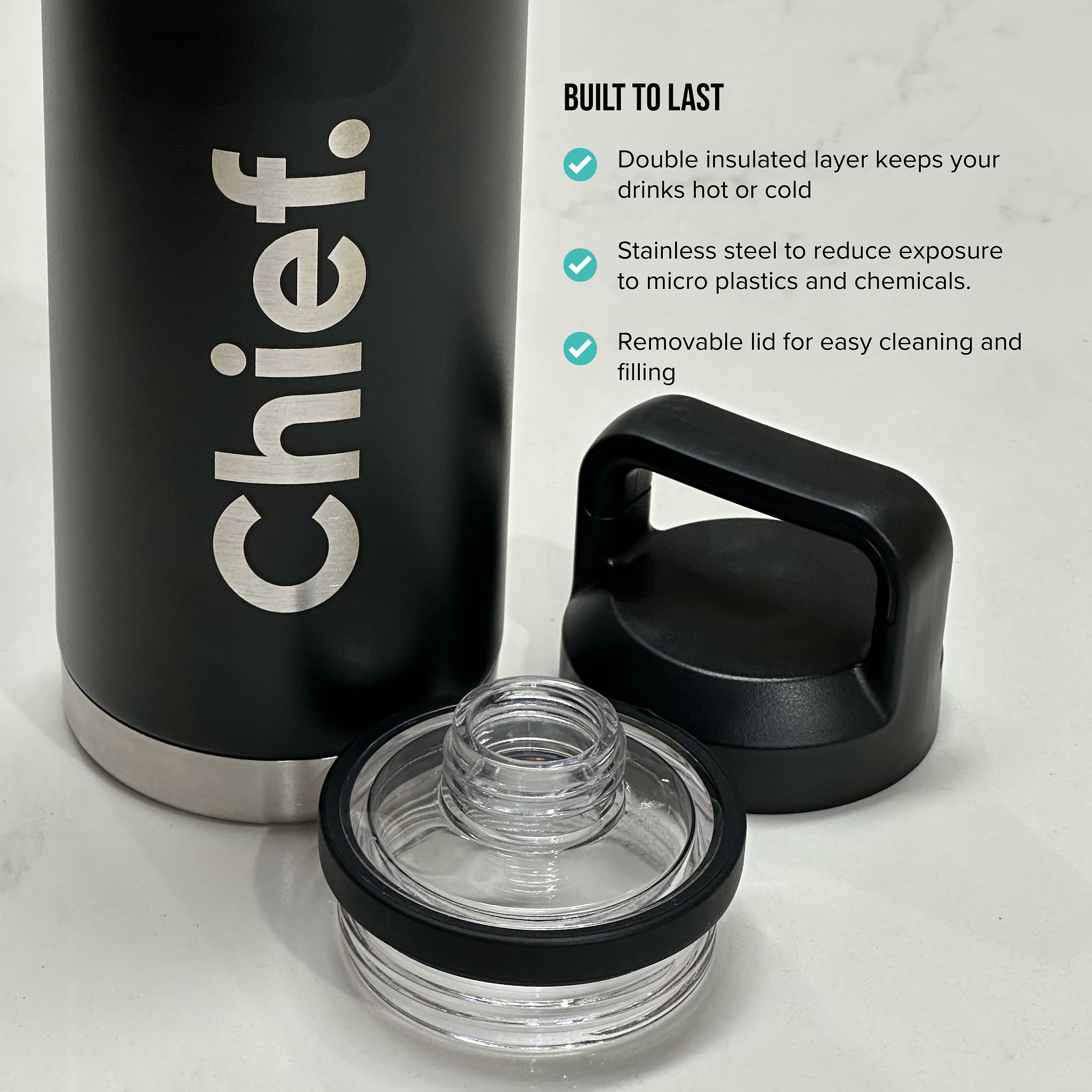 Chief Stainless Steel Water Bottle 800ml