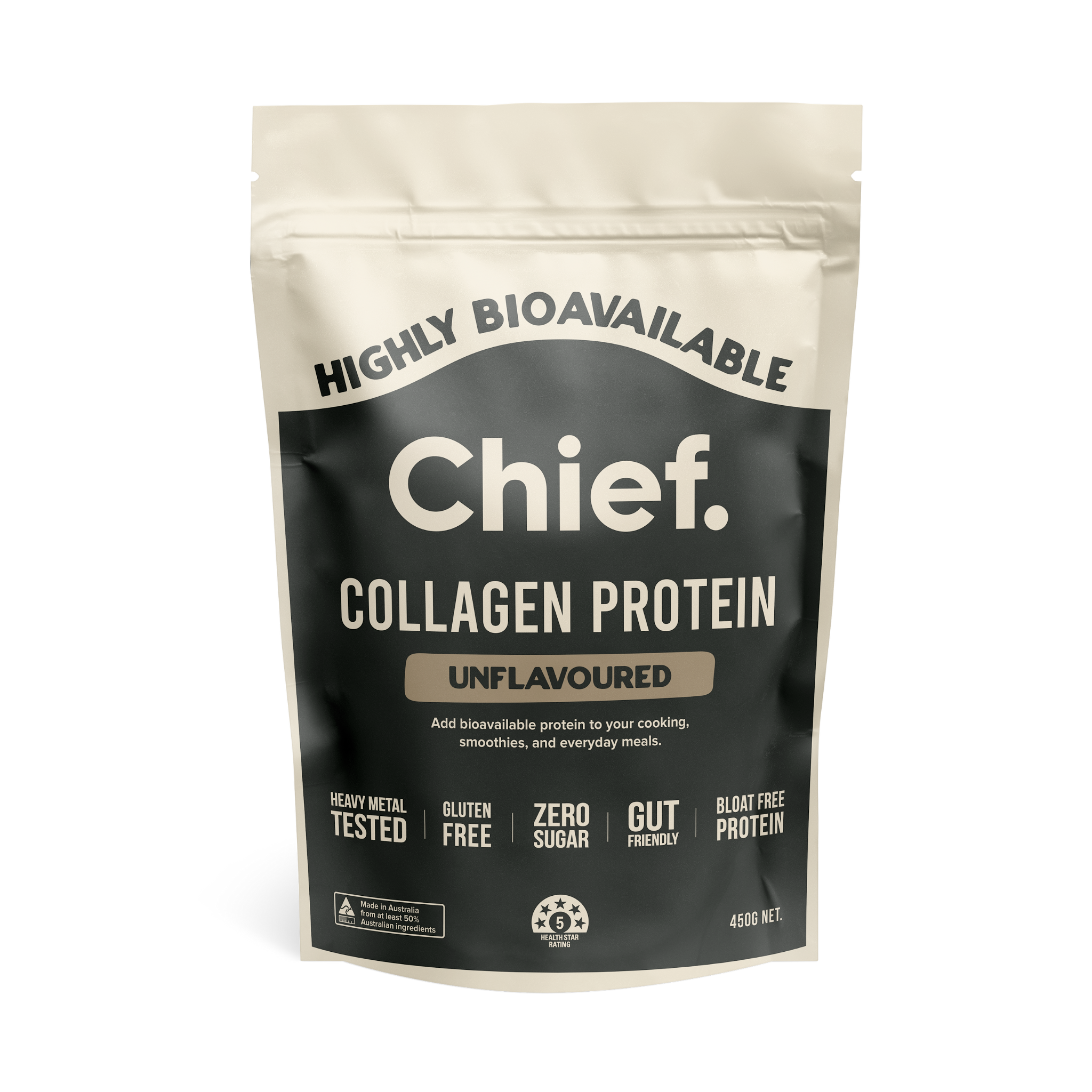 Grass-fed Collagen Protein Powder - Unflavoured (Batch Tested)