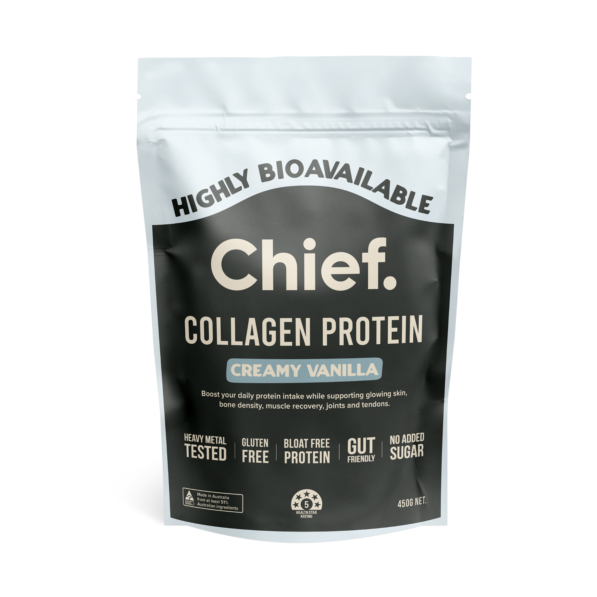 Grass-fed Collagen Protein Powder - Creamy Vanilla