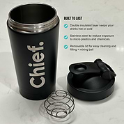 Chief Stainless Steel Protein Shaker 500ml