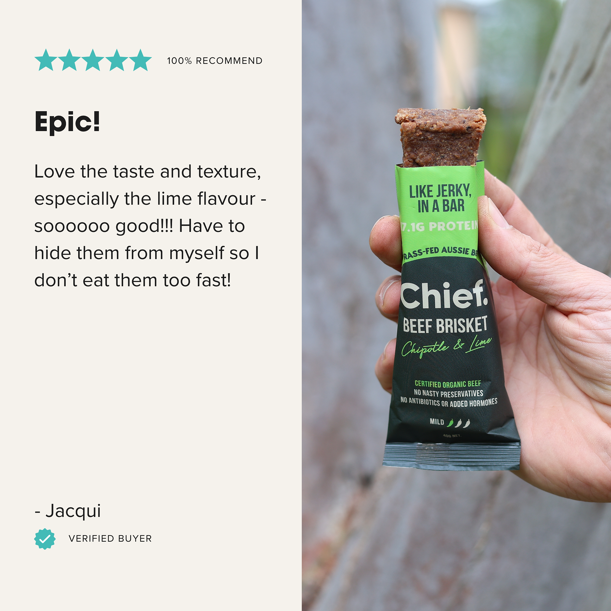 Organic Beef Bars - Value Pack