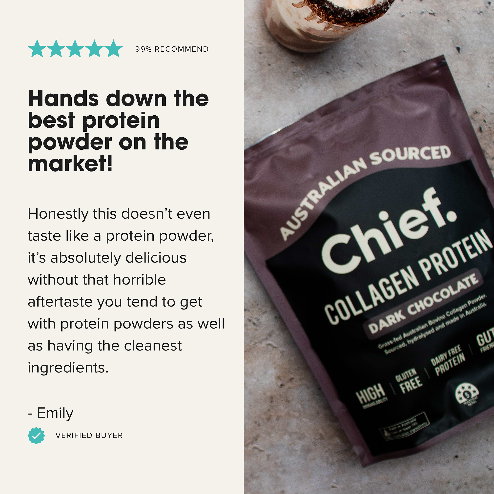 SHORT DATED Collagen Protein Powder - Dark Chocolate