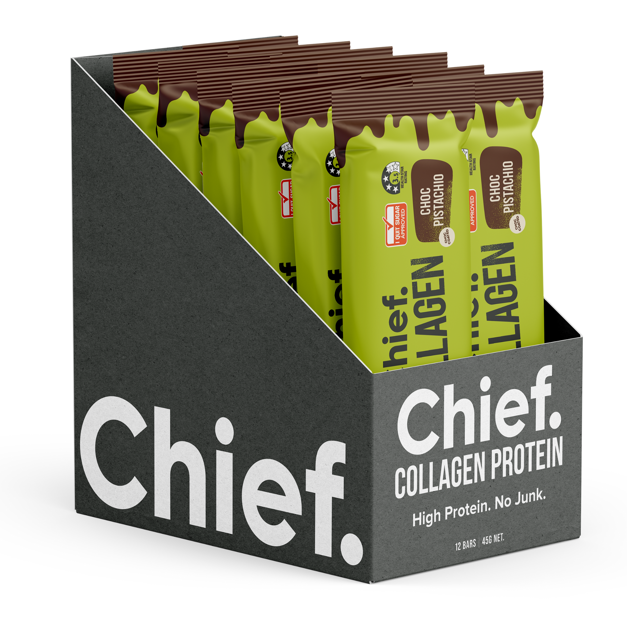 Collagen Protein Bars - Choc Pistachio