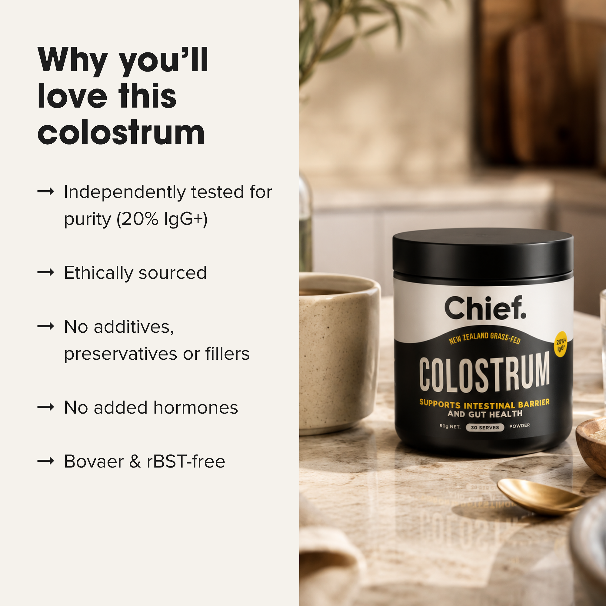 Gut Health Colostrum Powder 90g