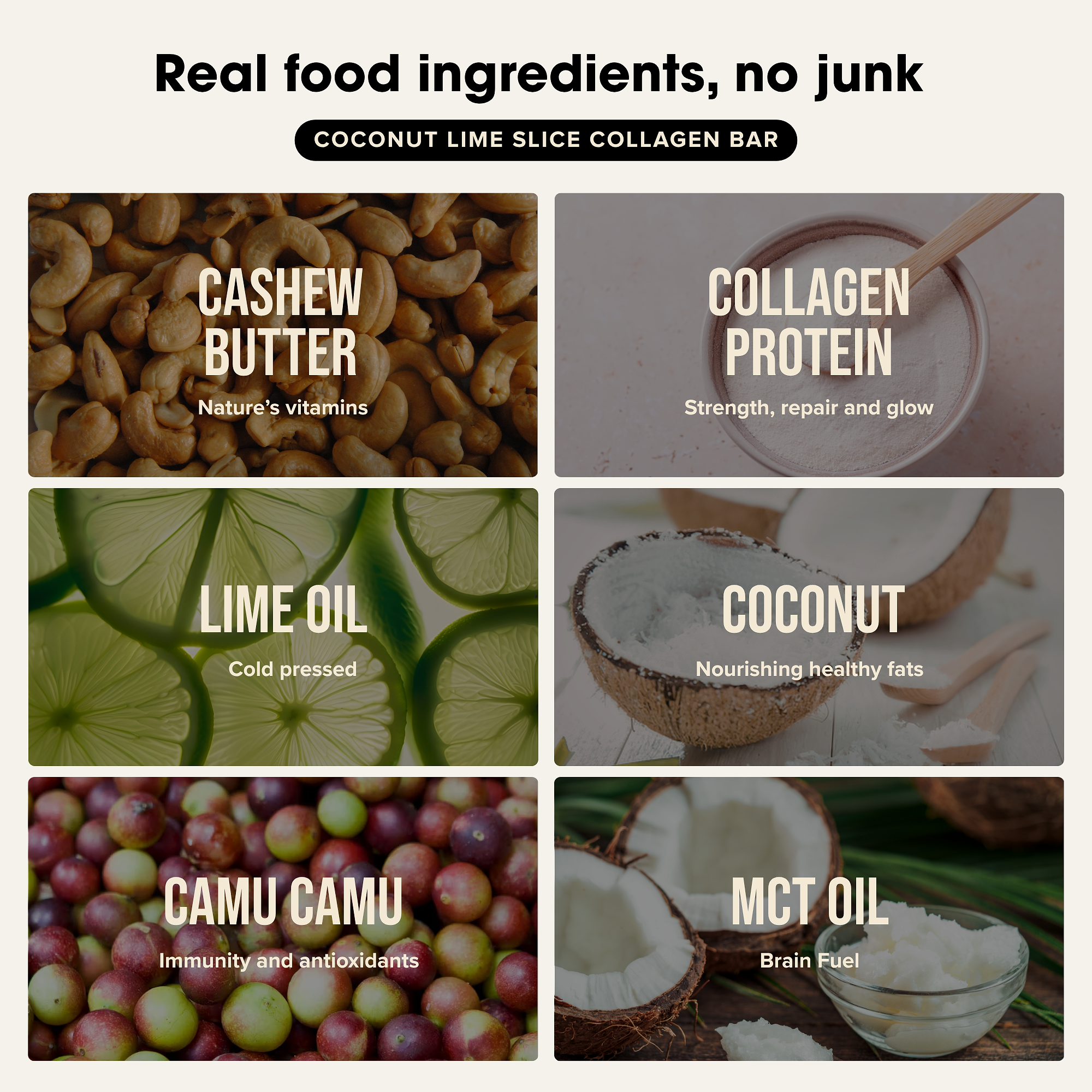 Collagen Protein Bars - Coconut Lime Slice