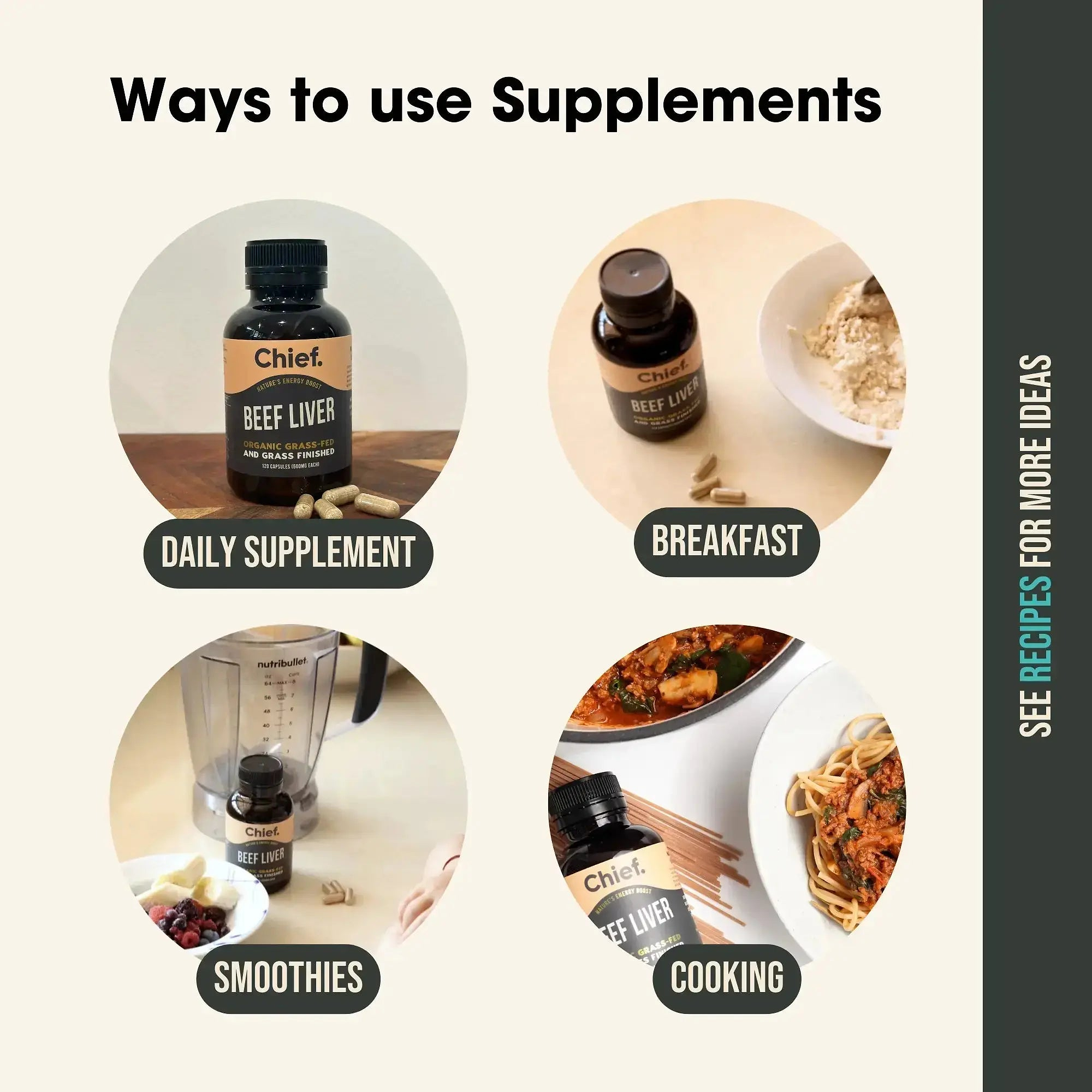 Organic Beef Liver Energy Boost (120 Capsules) Buy Discount Test