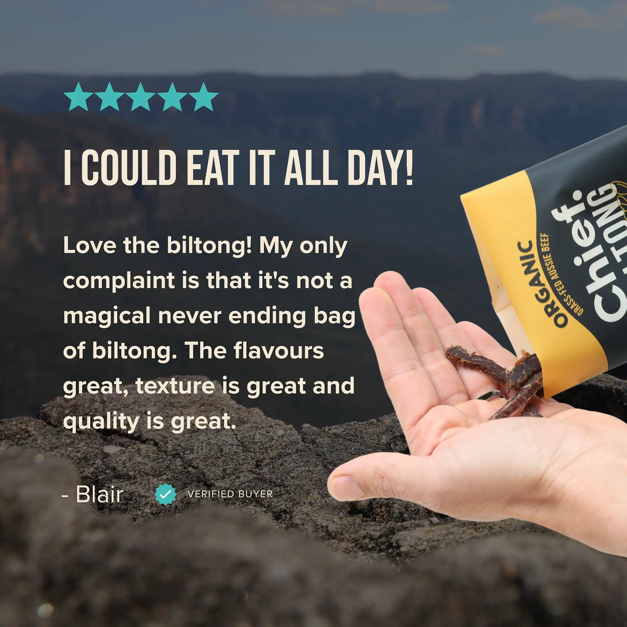 Organic Biltong - Smokey BBQ