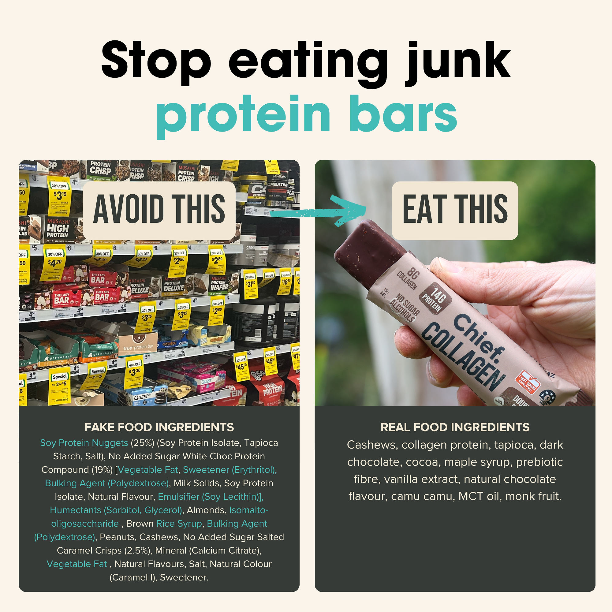 Collagen Protein Bars - Choc Pistachio