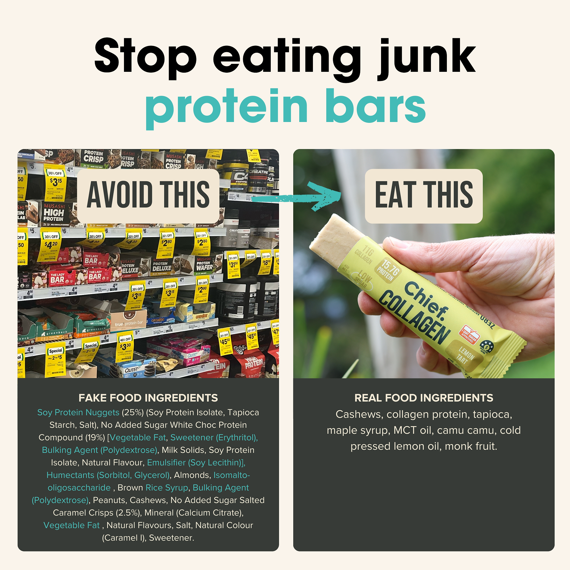Collagen Protein Bar - Lemon Tart
