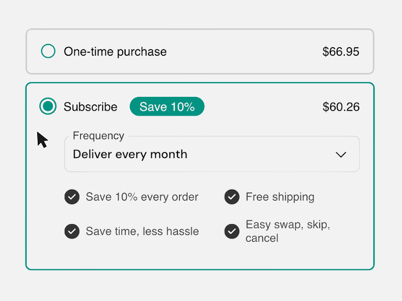 Subscribe to any eligible product