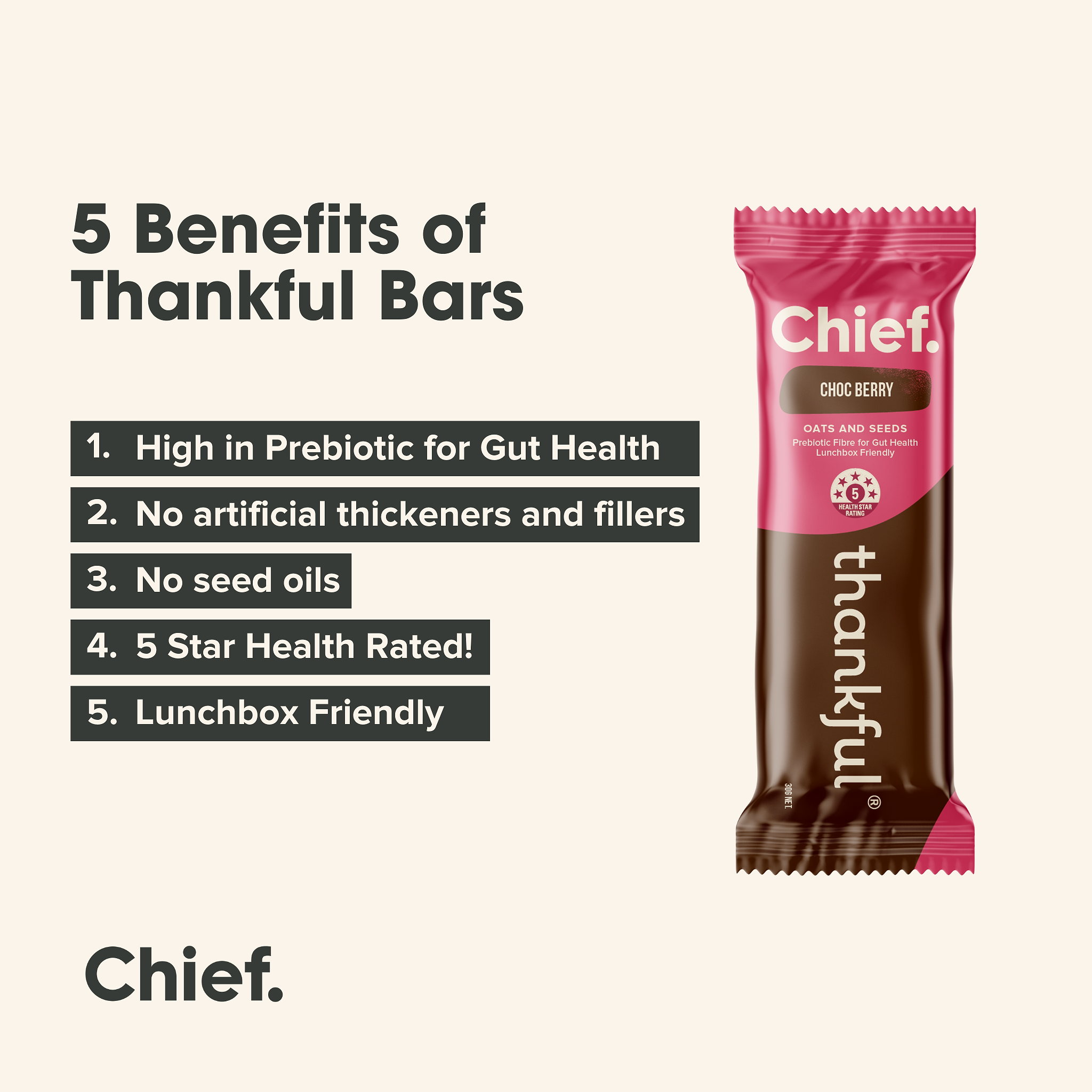 Thankful Bars - Choc Berry