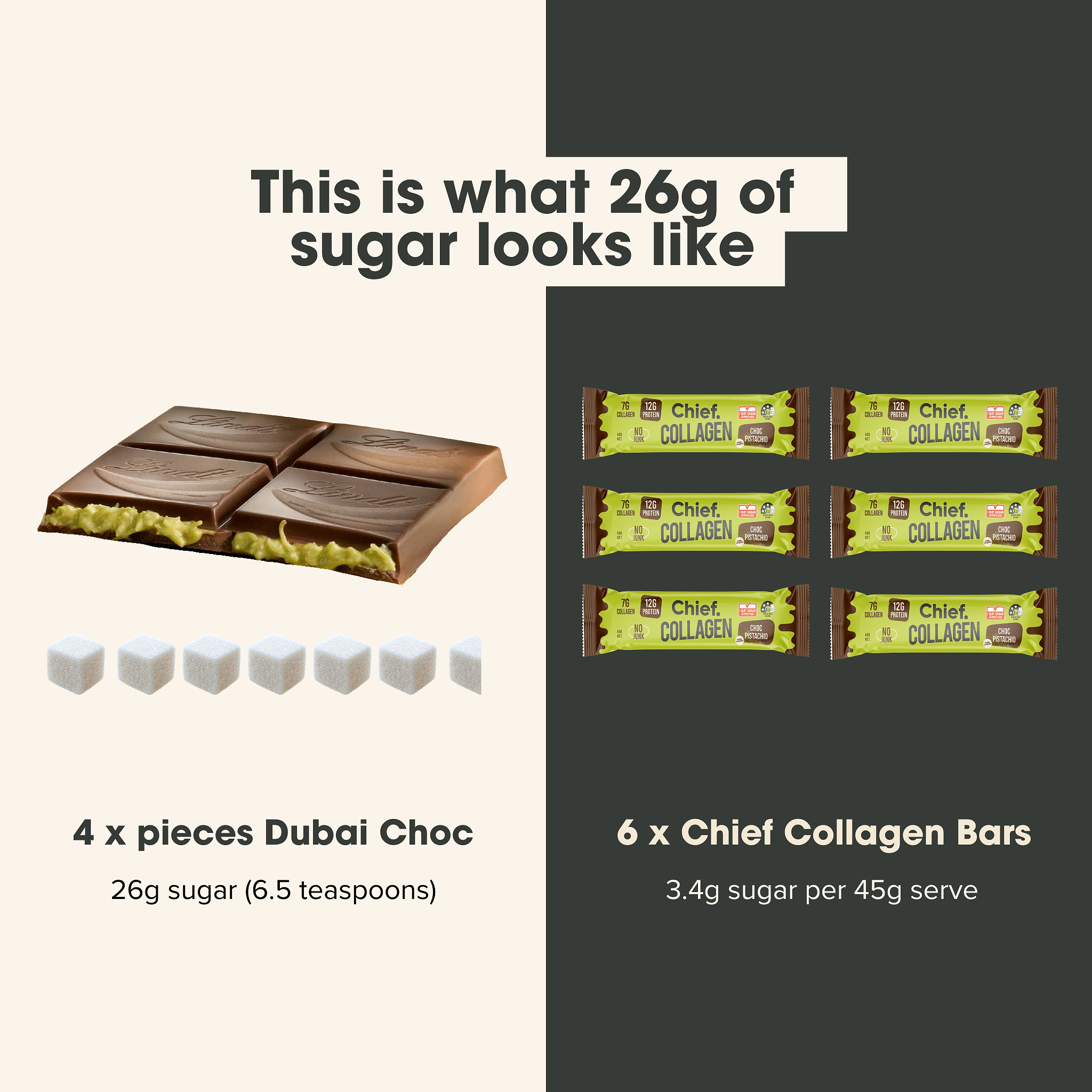 Collagen Protein Bars - Choc Pistachio