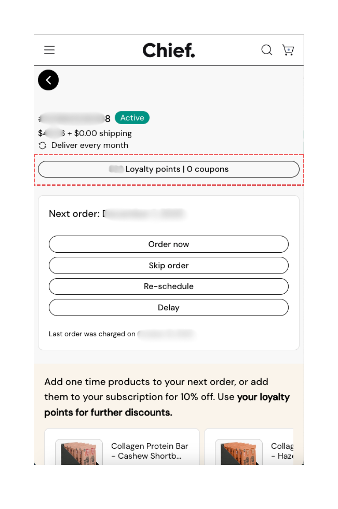 Option 1: Apply points to your existing subscription