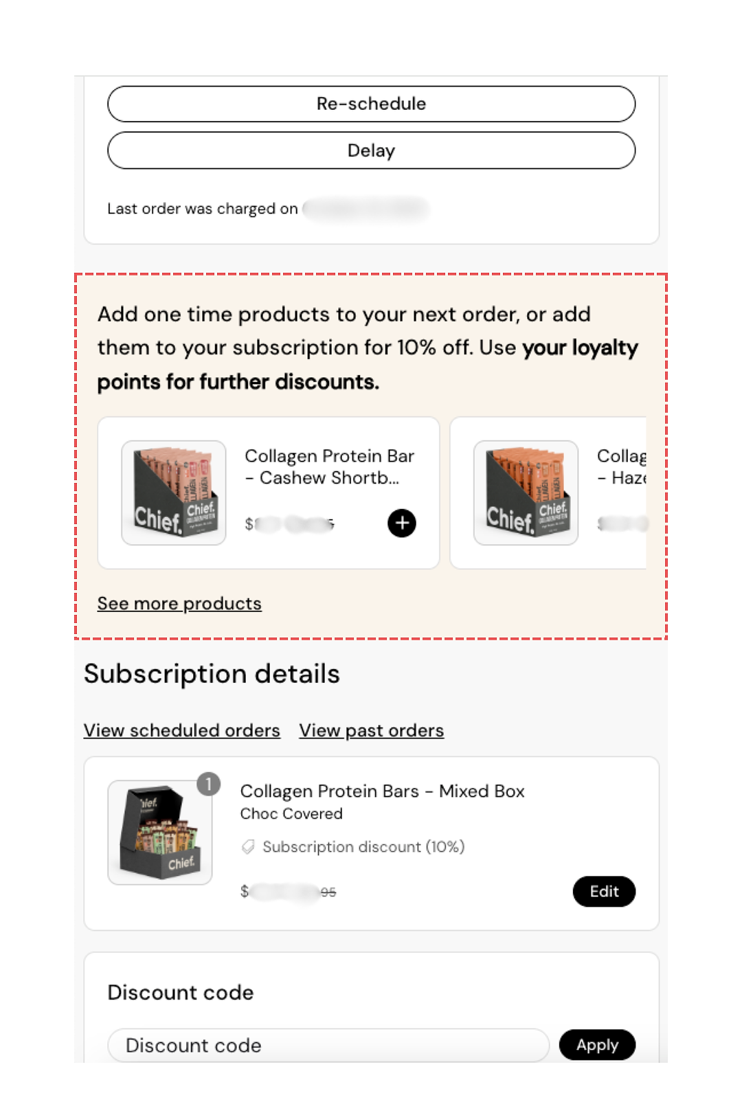 Option 2: Apply points to new products