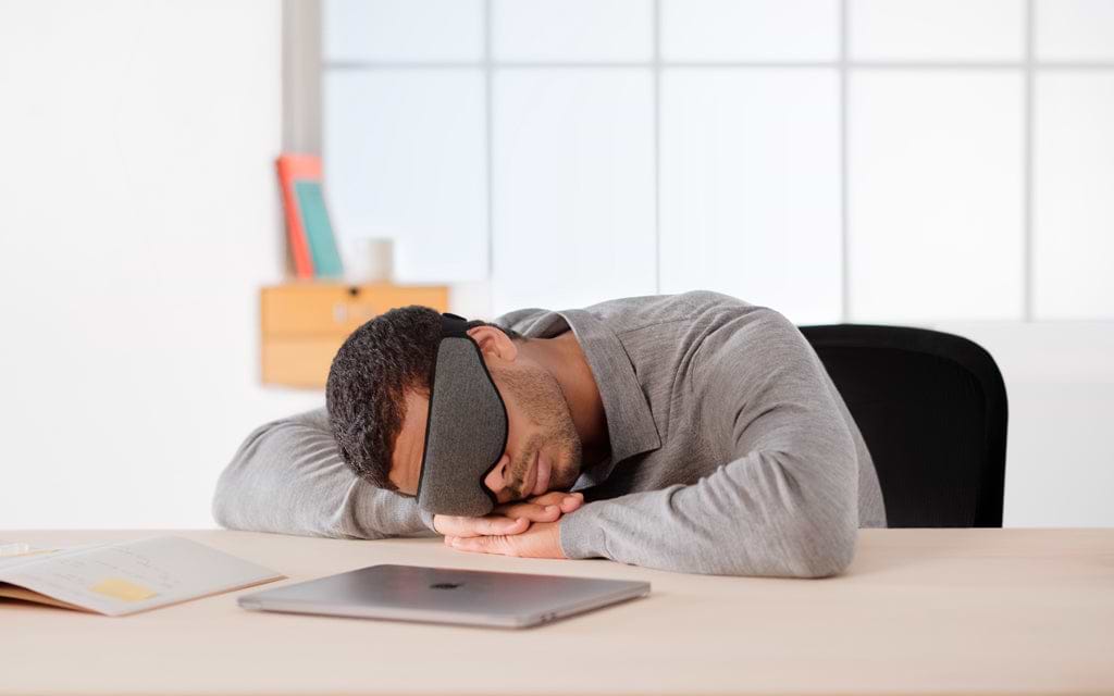 Boy using Eye Mask by Ostrichpillow