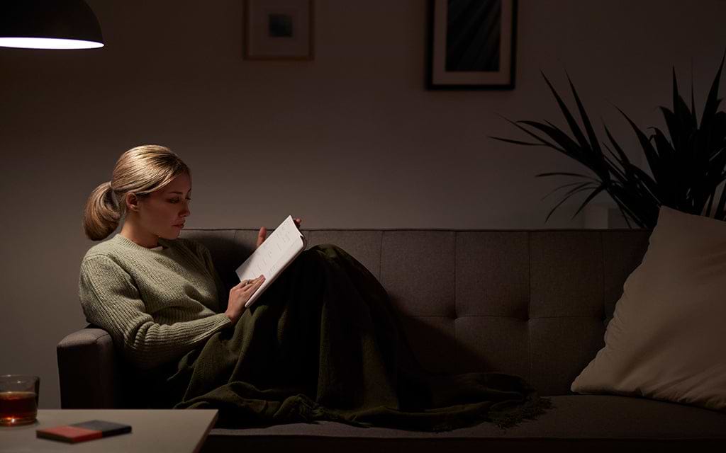 Woman on the sofa