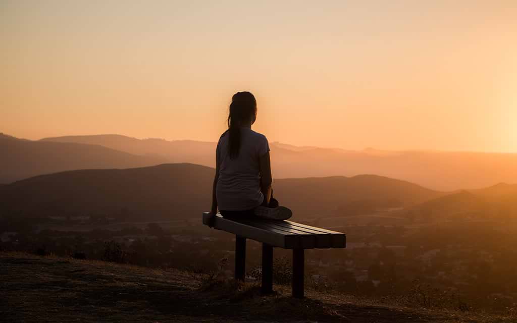 Woman looking at the horizon