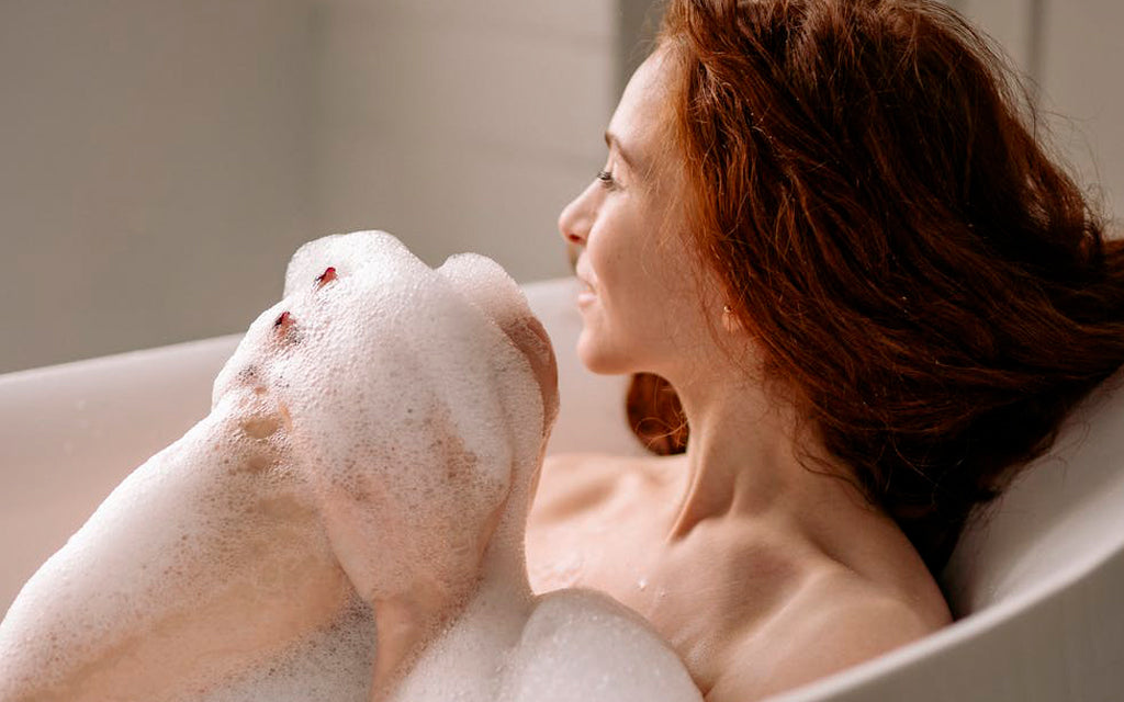 Relaxing bubble bath