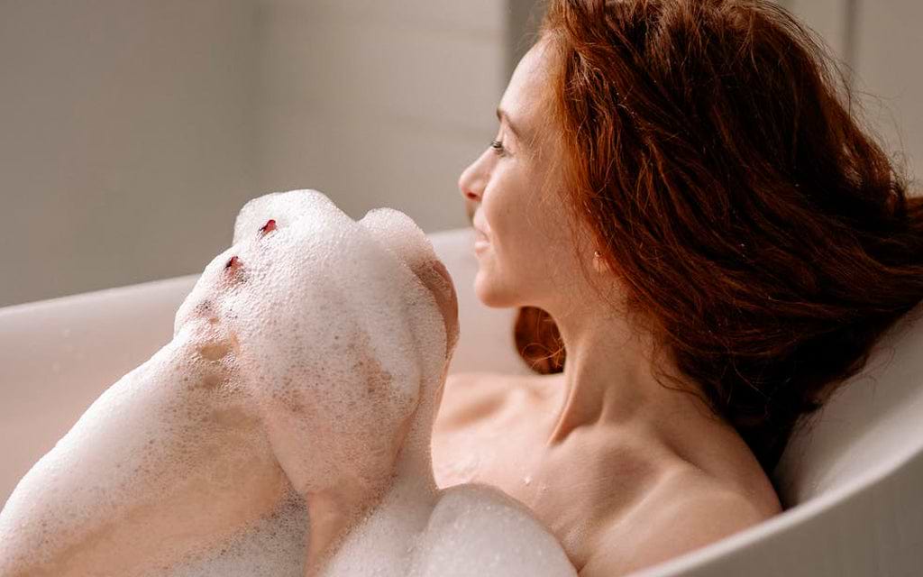 Relaxing bubble bath