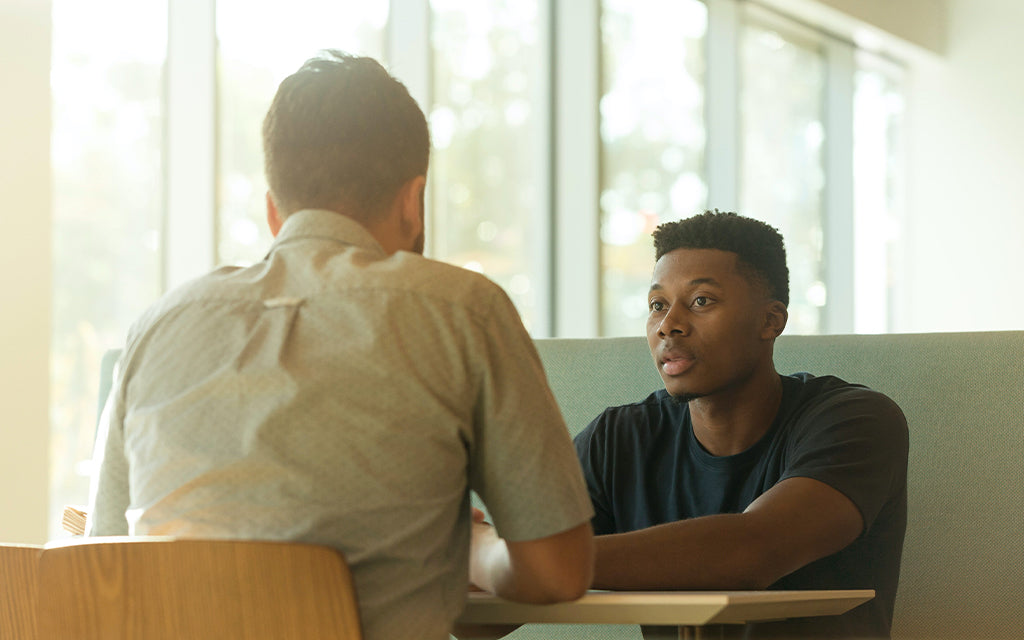 Men talking