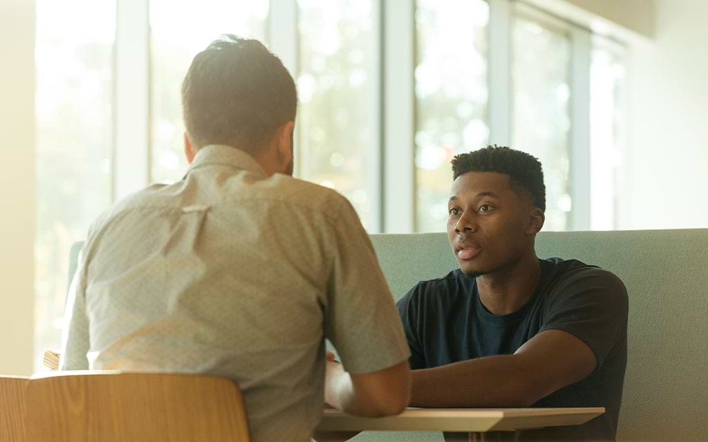 Men talking