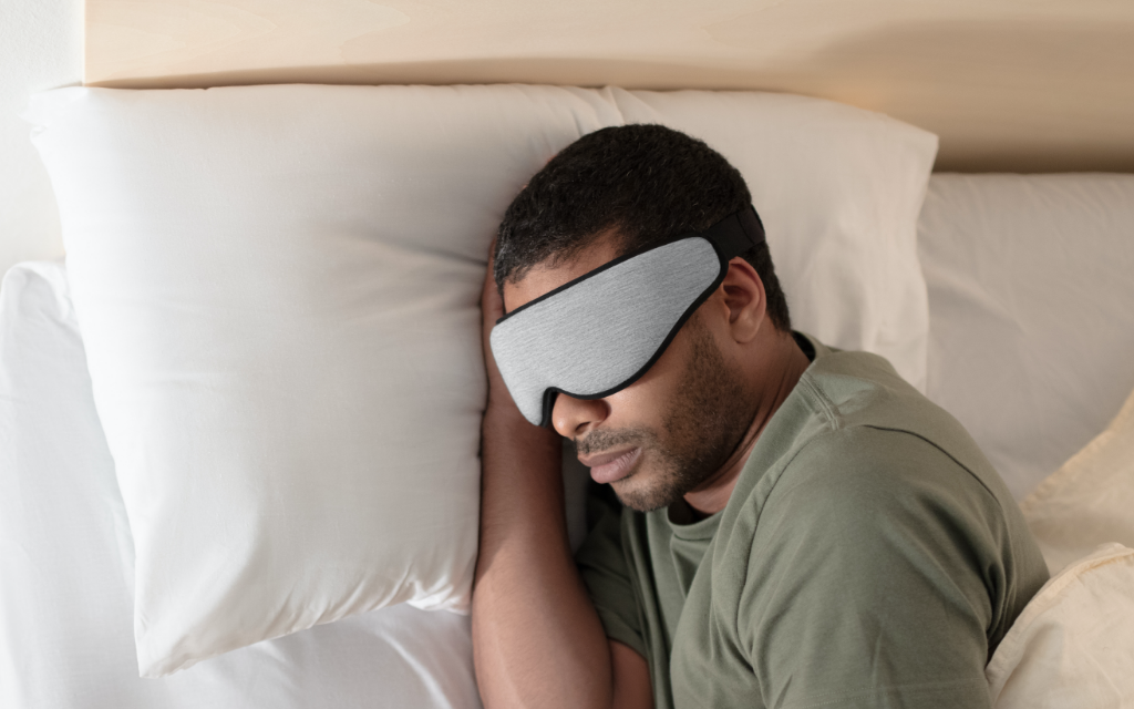 Man wearing an Eye Mask