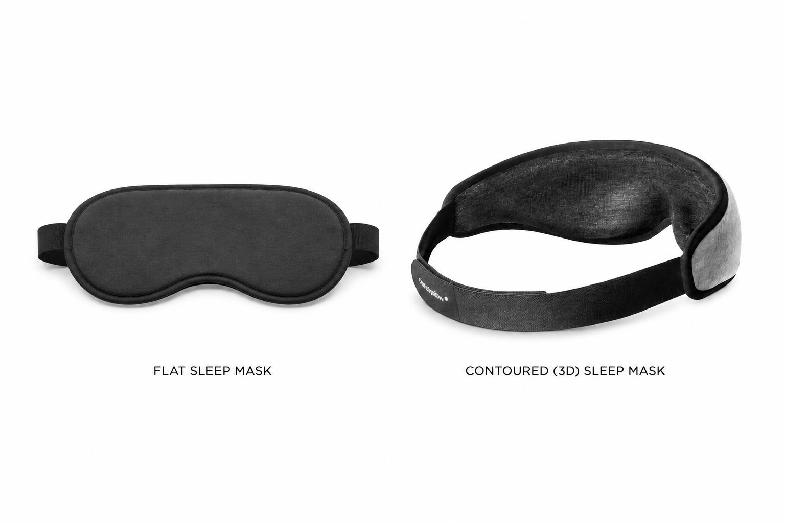 Contoured vs flat sleep mask design comparison